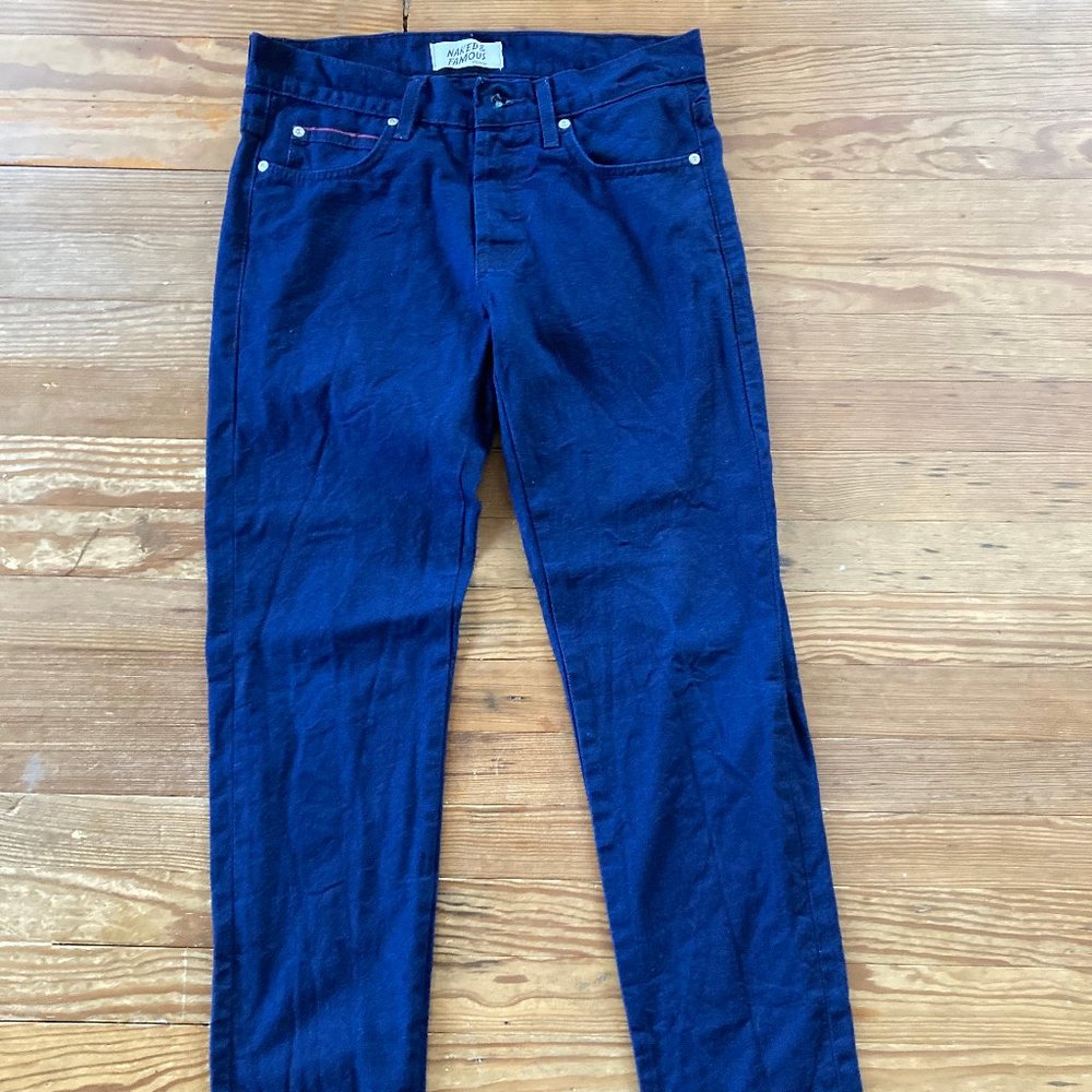 Naked and Famous Super Guy Duck Canvas Selvedge 32 Indigo